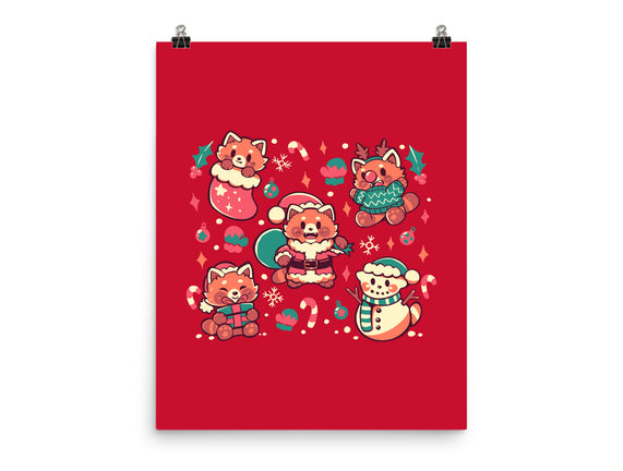 Festive Red Pandas
