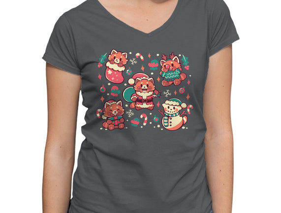 Festive Red Pandas