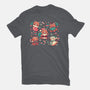 Festive Red Pandas-Womens-Fitted-Tee-TechraNova