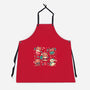 Festive Red Pandas-Unisex-Kitchen-Apron-TechraNova