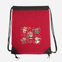Festive Red Pandas-None-Drawstring-Bag-TechraNova