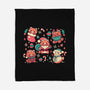 Festive Red Pandas-None-Fleece-Blanket-TechraNova