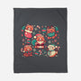 Festive Red Pandas-None-Fleece-Blanket-TechraNova