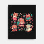 Festive Red Pandas-None-Stretched-Canvas-TechraNova
