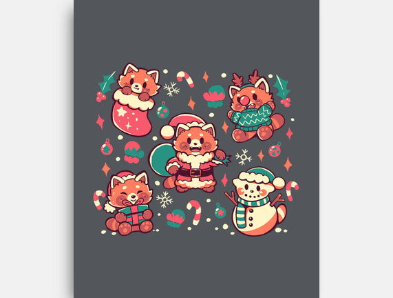 Festive Red Pandas