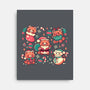 Festive Red Pandas-None-Stretched-Canvas-TechraNova