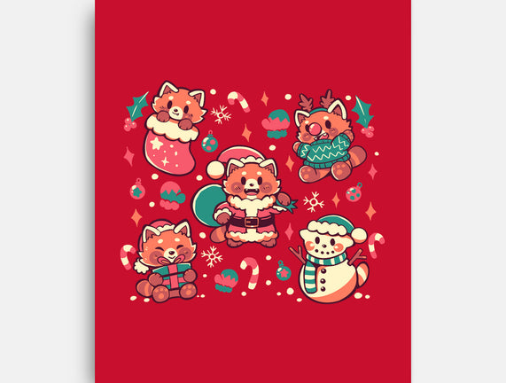 Festive Red Pandas