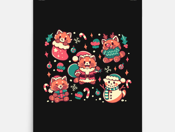 Festive Red Pandas