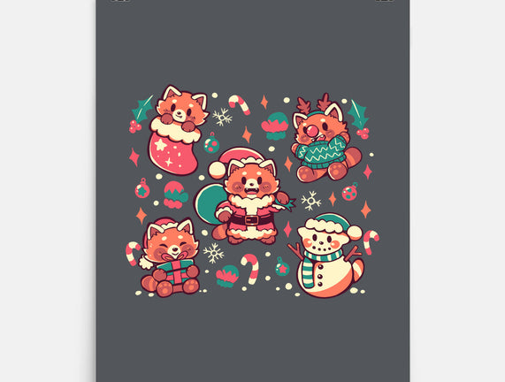Festive Red Pandas