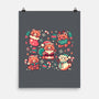 Festive Red Pandas-None-Matte-Poster-TechraNova