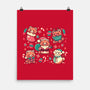 Festive Red Pandas-None-Matte-Poster-TechraNova