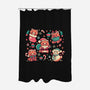 Festive Red Pandas-None-Polyester-Shower Curtain-TechraNova