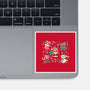 Festive Red Pandas-None-Glossy-Sticker-TechraNova