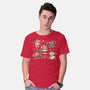 Festive Red Pandas-Mens-Basic-Tee-TechraNova