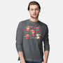 Festive Red Pandas-Mens-Long Sleeved-Tee-TechraNova