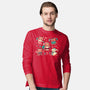 Festive Red Pandas-Mens-Long Sleeved-Tee-TechraNova