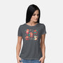 Festive Red Pandas-Womens-Basic-Tee-TechraNova