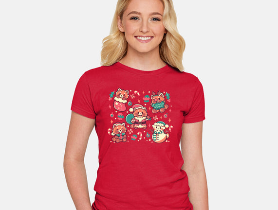 Festive Red Pandas