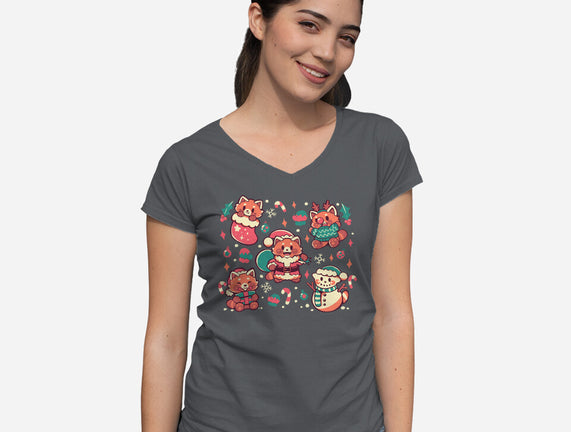 Festive Red Pandas