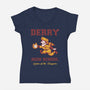 Derry High School-Womens-V-Neck-Tee-Mattania