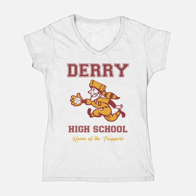 Derry High School-Womens-V-Neck-Tee-Mattania
