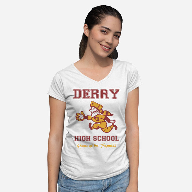 Derry High School-Womens-V-Neck-Tee-Mattania