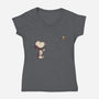 Dog And Bird-Womens-V-Neck-Tee-turborat14