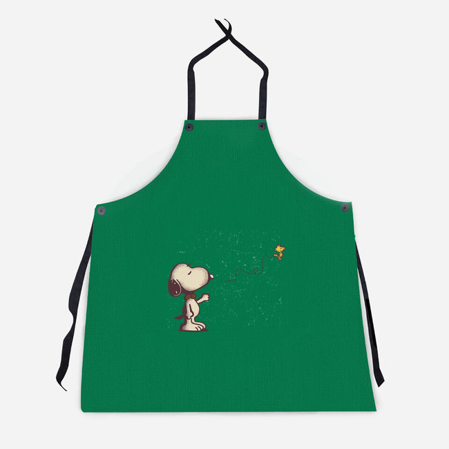 Dog And Bird-Unisex-Kitchen-Apron-turborat14