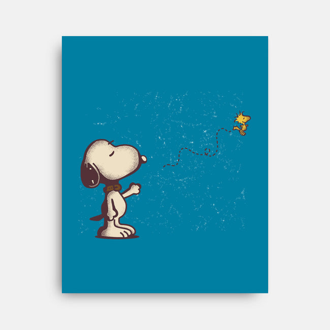 Dog And Bird-None-Stretched-Canvas-turborat14