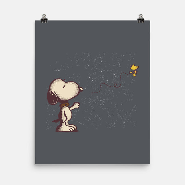 Dog And Bird-None-Matte-Poster-turborat14