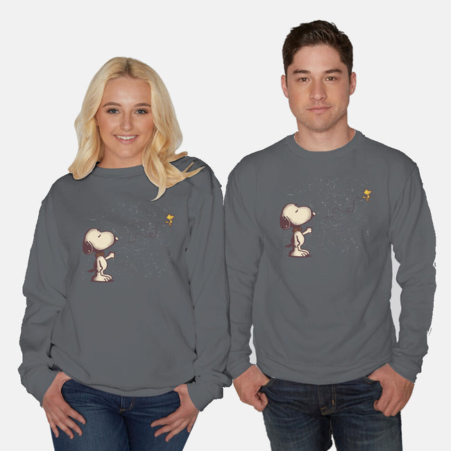 Dog And Bird-Unisex-Crew Neck-Sweatshirt-turborat14