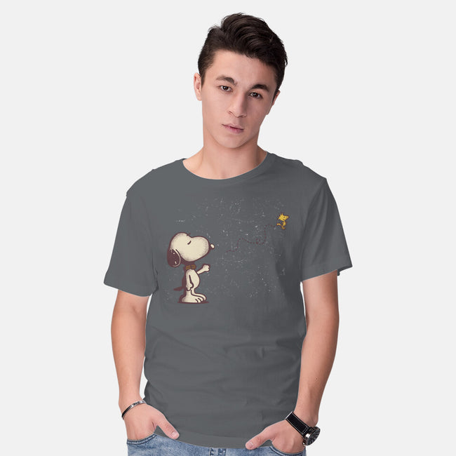 Dog And Bird-Mens-Basic-Tee-turborat14