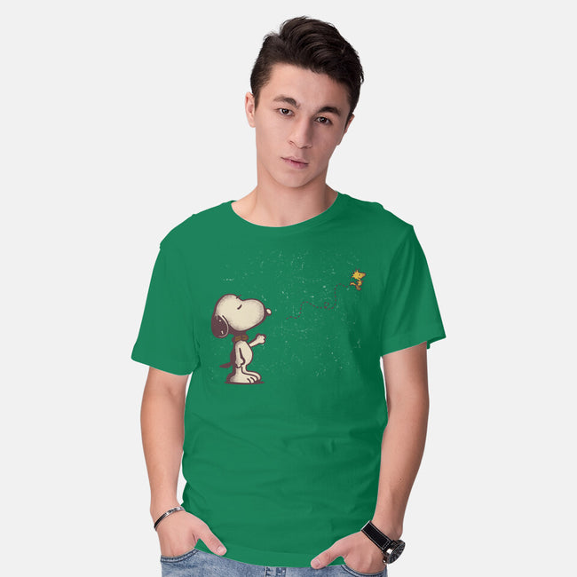 Dog And Bird-Mens-Basic-Tee-turborat14