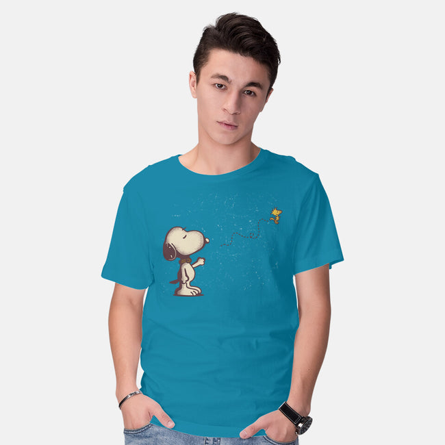 Dog And Bird-Mens-Basic-Tee-turborat14
