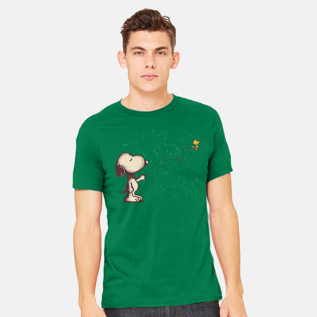 Dog And Bird-Mens-Heavyweight-Tee-turborat14