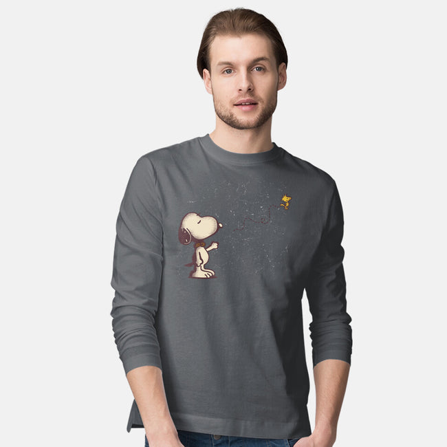 Dog And Bird-Mens-Long Sleeved-Tee-turborat14