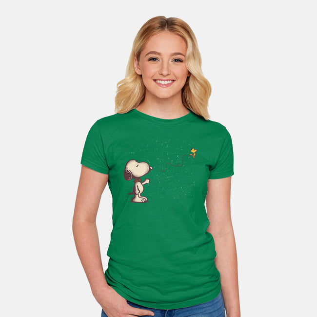 Dog And Bird-Womens-Fitted-Tee-turborat14