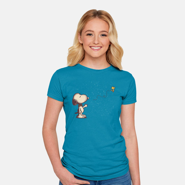 Dog And Bird-Womens-Fitted-Tee-turborat14
