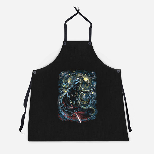 Starry Dark Lord-Unisex-Kitchen-Apron-zascanauta