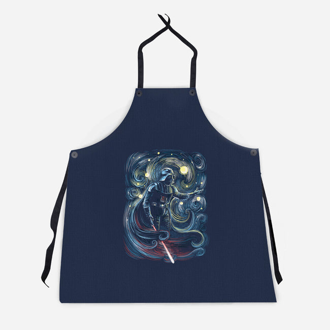 Starry Dark Lord-Unisex-Kitchen-Apron-zascanauta