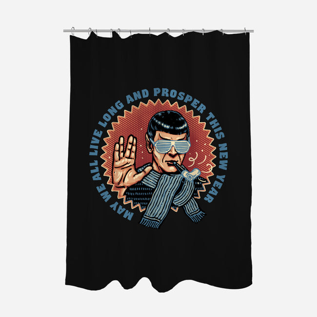 Prosperous New Year-None-Polyester-Shower Curtain-glitchygorilla