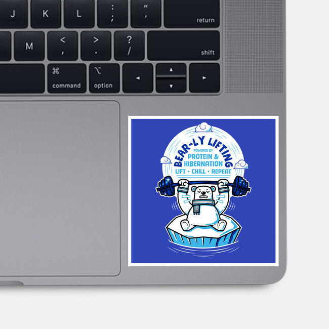 Bearly Lifting-None-Glossy-Sticker-krisren28