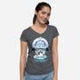 Bearly Lifting-Womens-V-Neck-Tee-krisren28