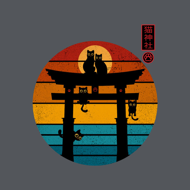 Retro Cat Shrine-Womens-V-Neck-Tee-erion_designs