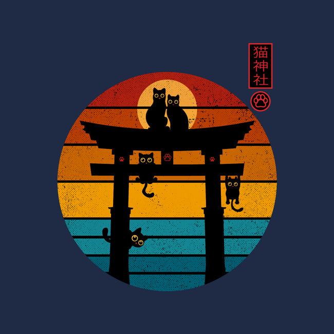 Retro Cat Shrine-Womens-V-Neck-Tee-erion_designs