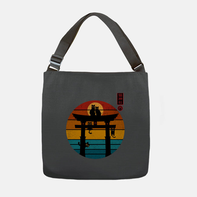 Retro Cat Shrine-None-Adjustable Tote-Bag-erion_designs