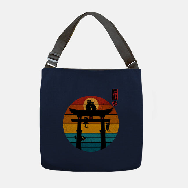 Retro Cat Shrine-None-Adjustable Tote-Bag-erion_designs