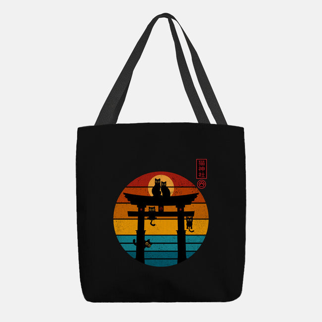 Retro Cat Shrine-None-Basic Tote-Bag-erion_designs