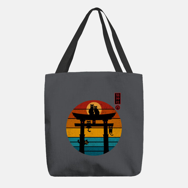 Retro Cat Shrine-None-Basic Tote-Bag-erion_designs