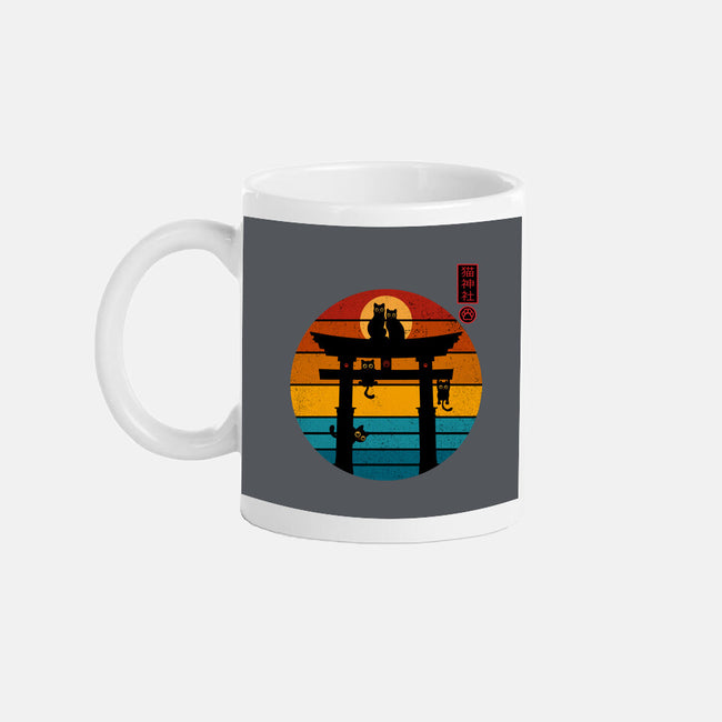 Retro Cat Shrine-None-Mug-Drinkware-erion_designs